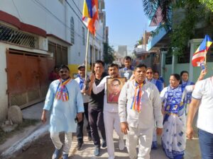 सुसुवाही में डॉ. भीमराव अंबेडकर की 135वीं जयंती पर निकली धम्म यात्रा, सैकड़ों लोगों की रही भागीदारी