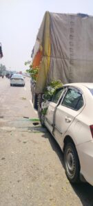 मिर्जामुराद में NH-19 पर तीन बड़े सड़क हादसे, कई घायल, घंटों लगा रहा जाम